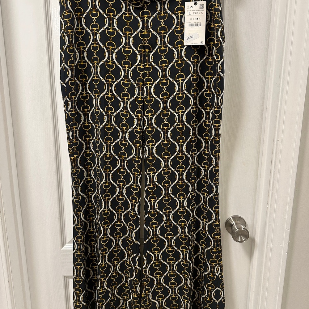 Zara flared chain print pants - Picture 4 of 5